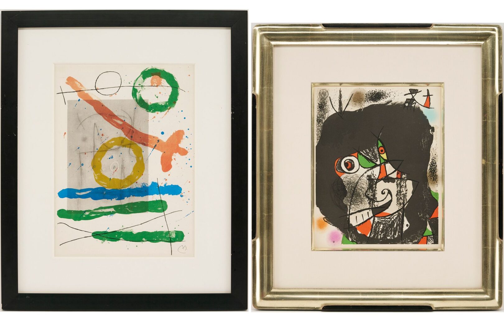 Lot 359: 2 Miro Lithographs, Derriere le Miroir 151-152, 1965, & Les Revolutions, 1975