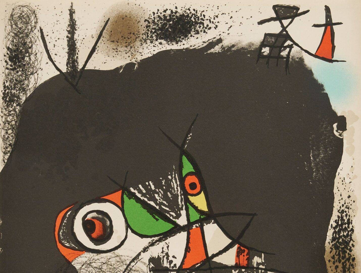 Lot 359: 2 Miro Lithographs, Derriere le Miroir 151-152, 1965, & Les Revolutions, 1975