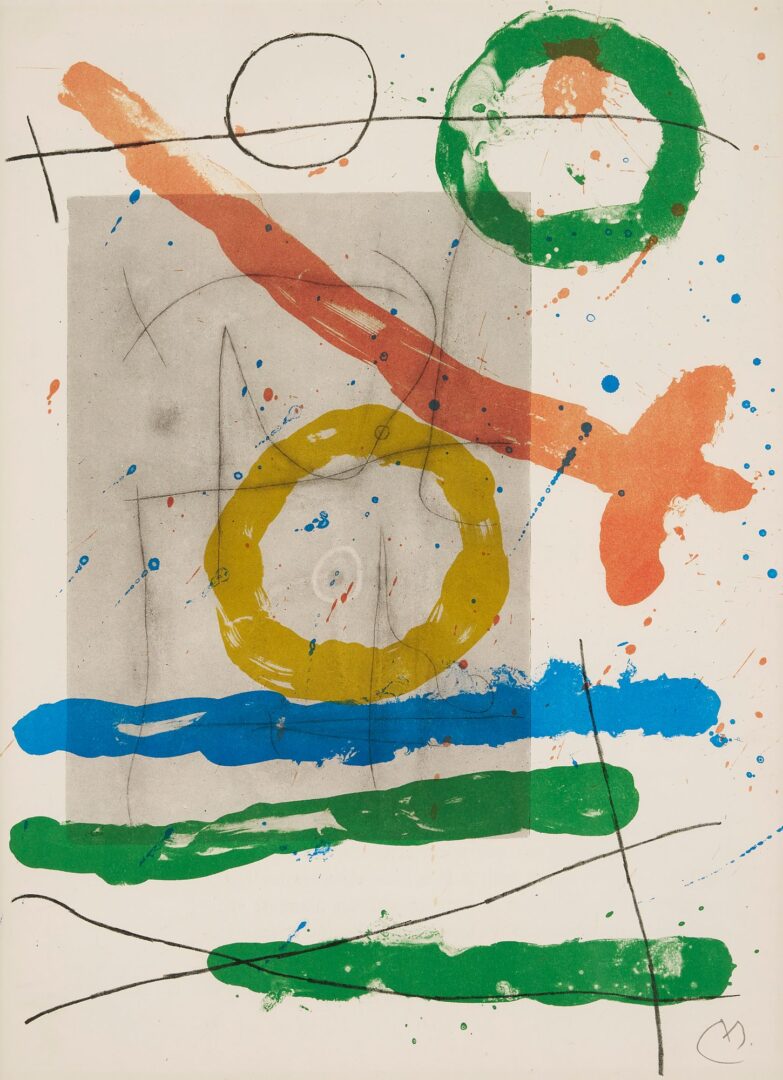 Lot 359: 2 Miro Lithographs, Derriere le Miroir 151-152, 1965, & Les Revolutions, 1975