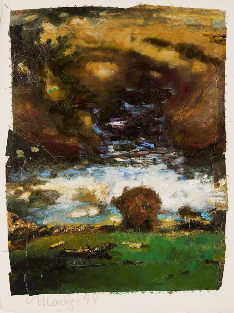 Lot 373: Michael Madzo Collage, Clear Sky of Blessings