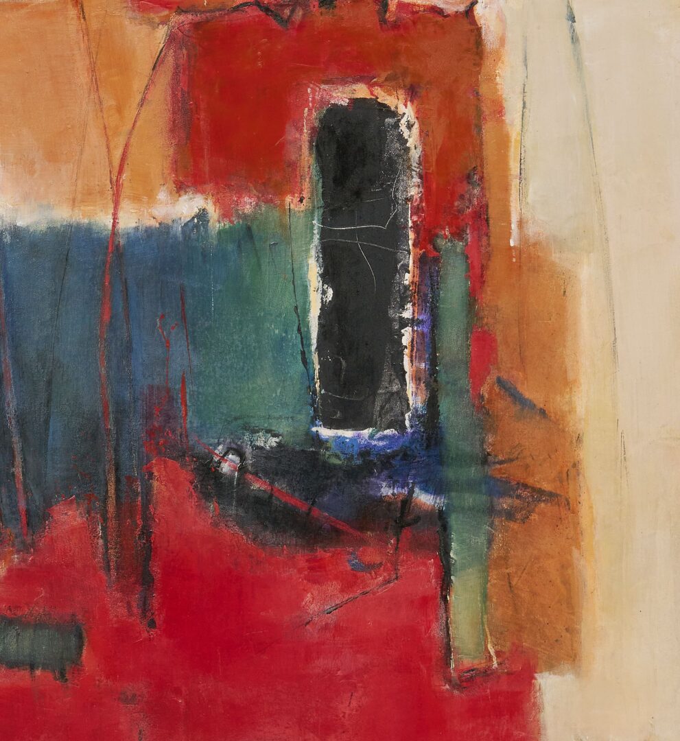 Lot 375: Anton Weiss Abstract Painting,  Red Conformance, 2002