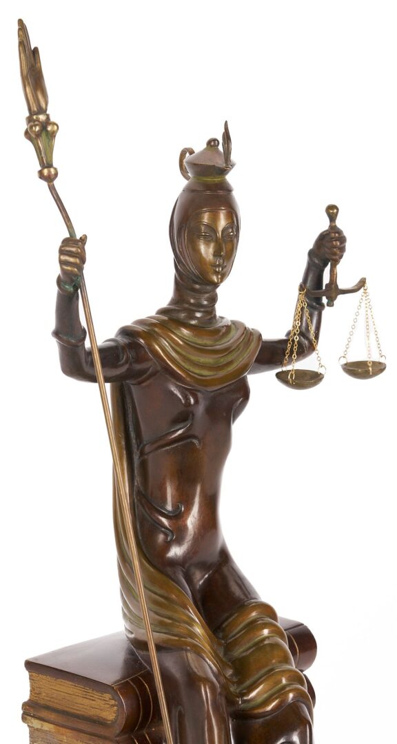 Lot 377: Erte Limited Edition Bronze Sculpture, Justice
