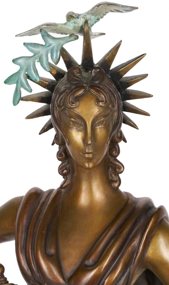 Lot 378: Erte Limited Edition Bronze Sculpture, Peace