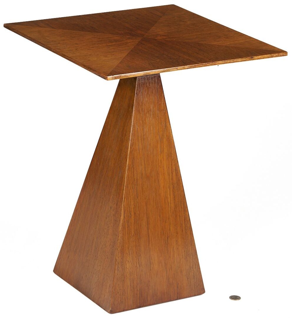 Lot 386: Prism Side Table with Square Base attrib Harvey Probber