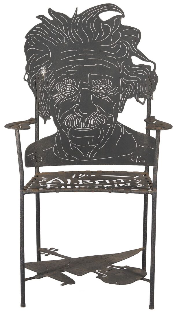 Lot 387: Ries Niemi Albert Einstein Portrait Chair