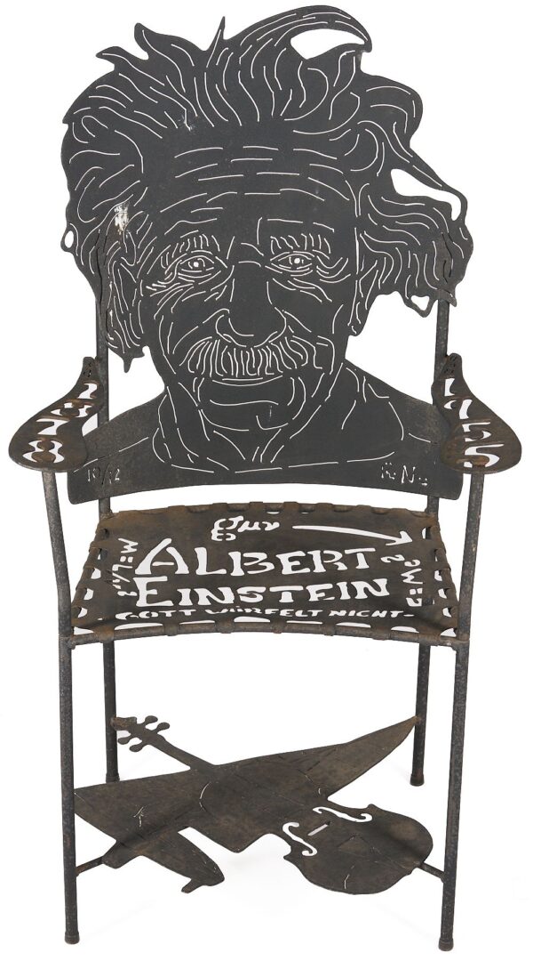 Lot 387: Ries Niemi Albert Einstein Portrait Chair