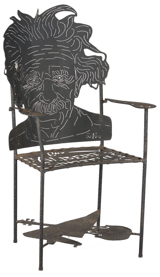 Lot 387: Ries Niemi Albert Einstein Portrait Chair