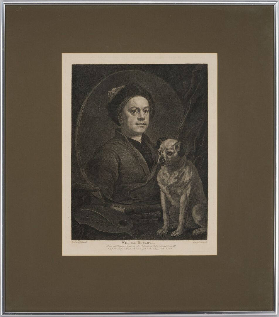 Lot 399: William Hogarth, Marriage a la Mode, 6 Engravings plus Self-Portrait