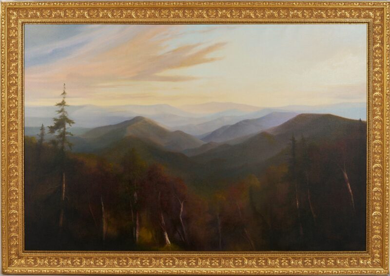 Lot 417: Large Ron Williams O/C Mountain Landscape Painting