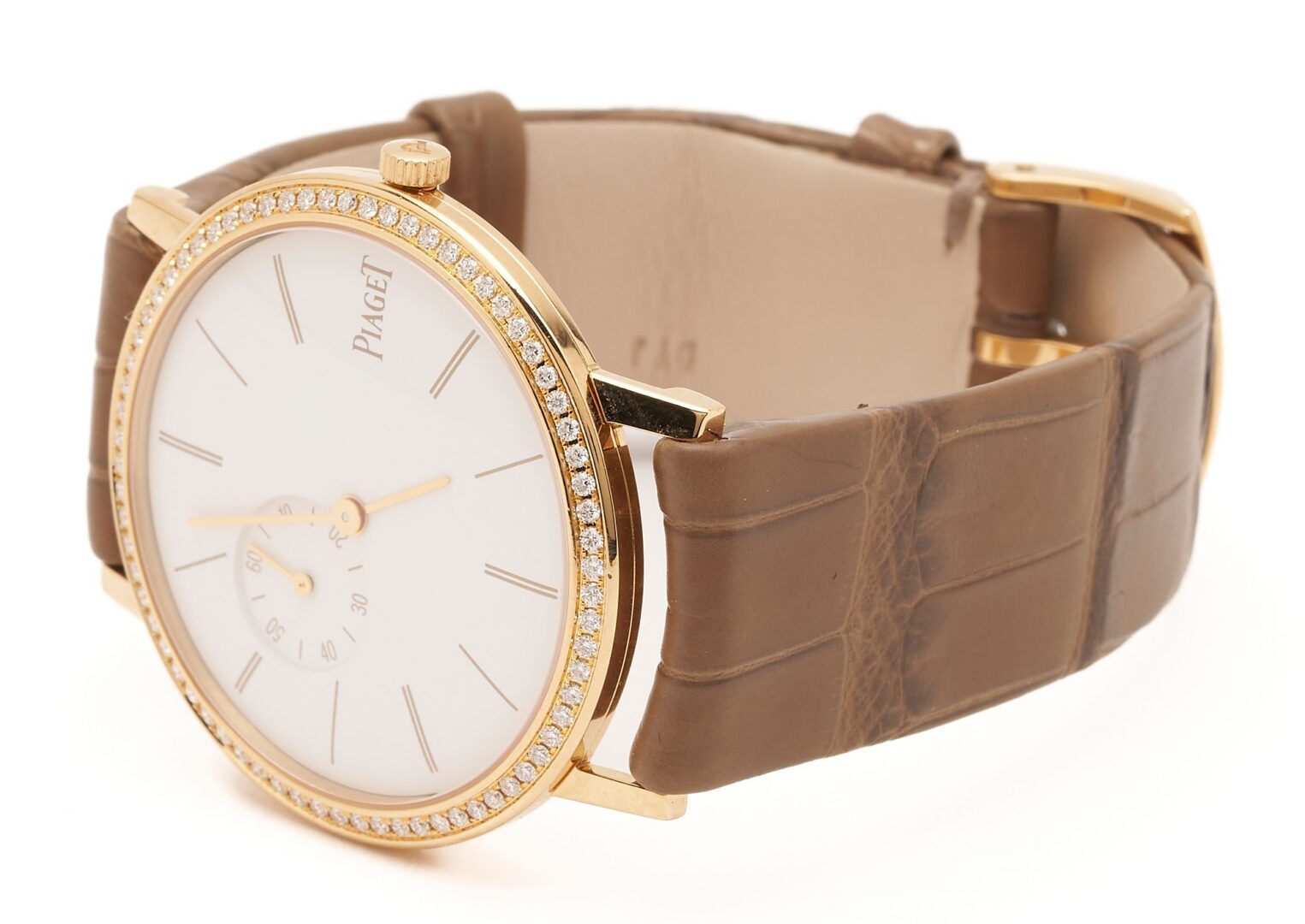 Lot 41: Piaget Altiplano Rose Gold Wristwatch w/ Diamonds
