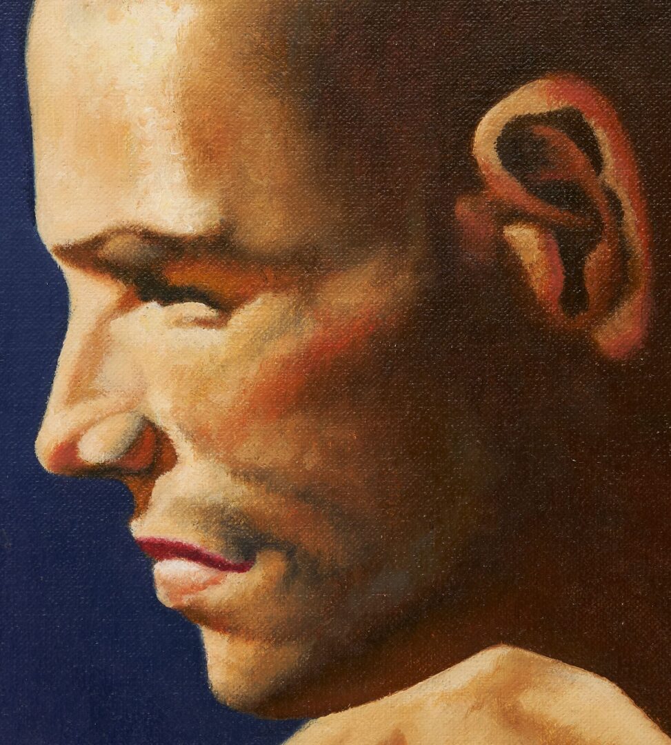 Lot 422: John Woodrow Kelley O/C Painting of a Greek Boxer