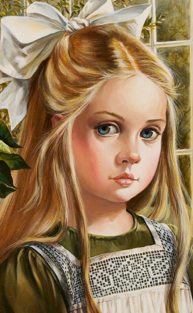 Lot 425: Pati Bannister O/B Painting of a Girl, Ivy