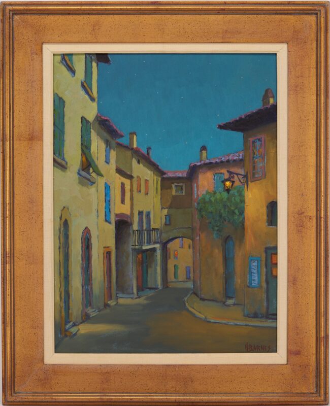 Lot 430: Henry Barnes O/C Tuscany Street Scene