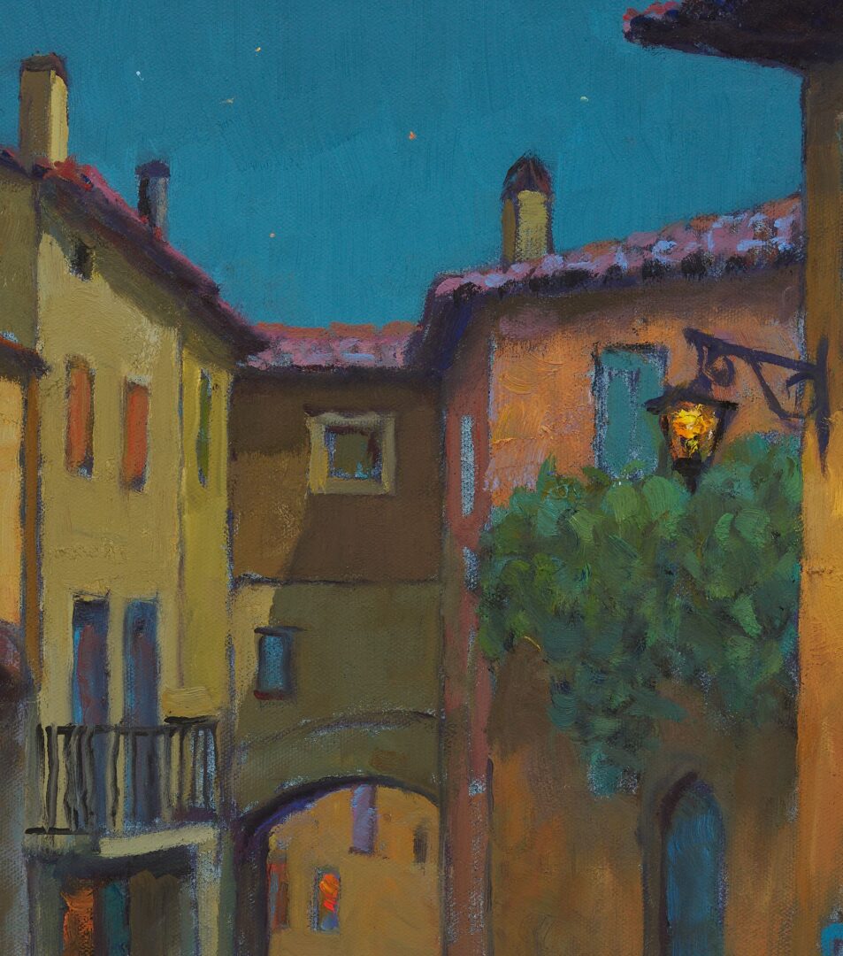 Lot 430: Henry Barnes O/C Tuscany Street Scene