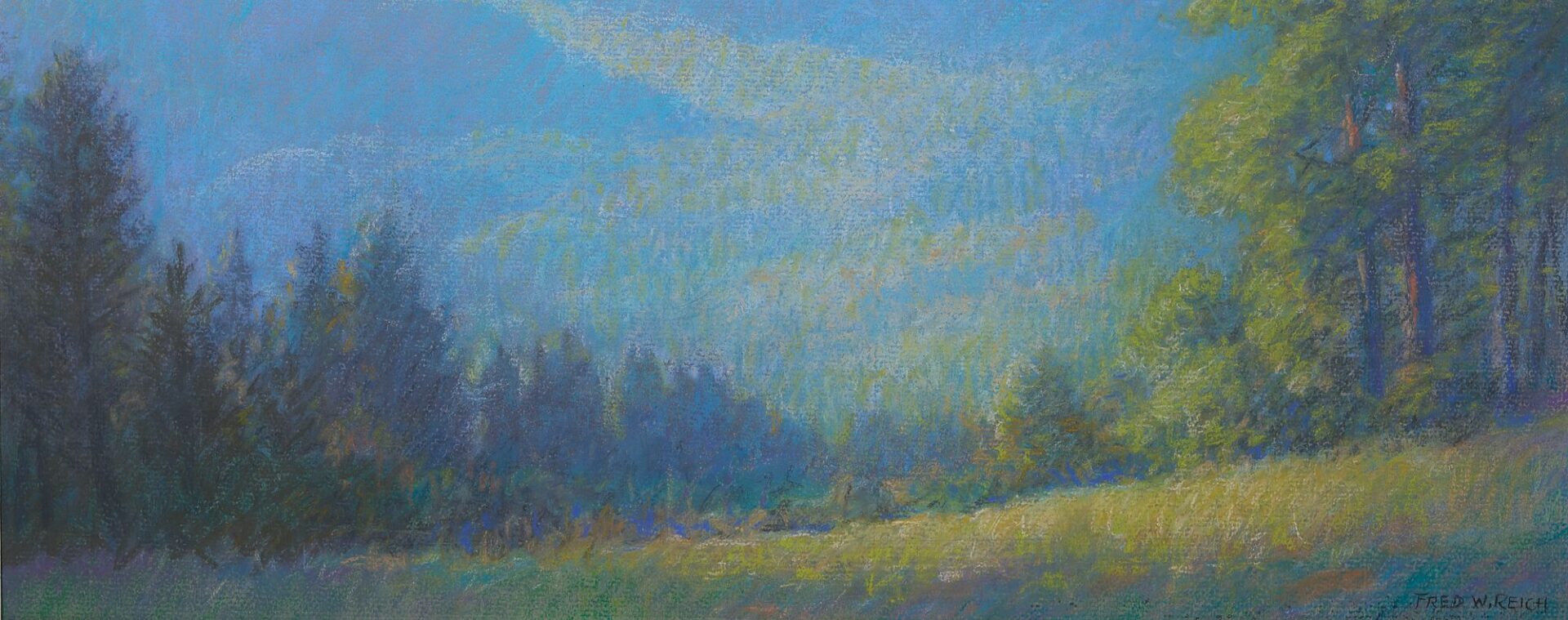 Lot 431: Fred Reich Pastel North Carolina Mountain Landscape