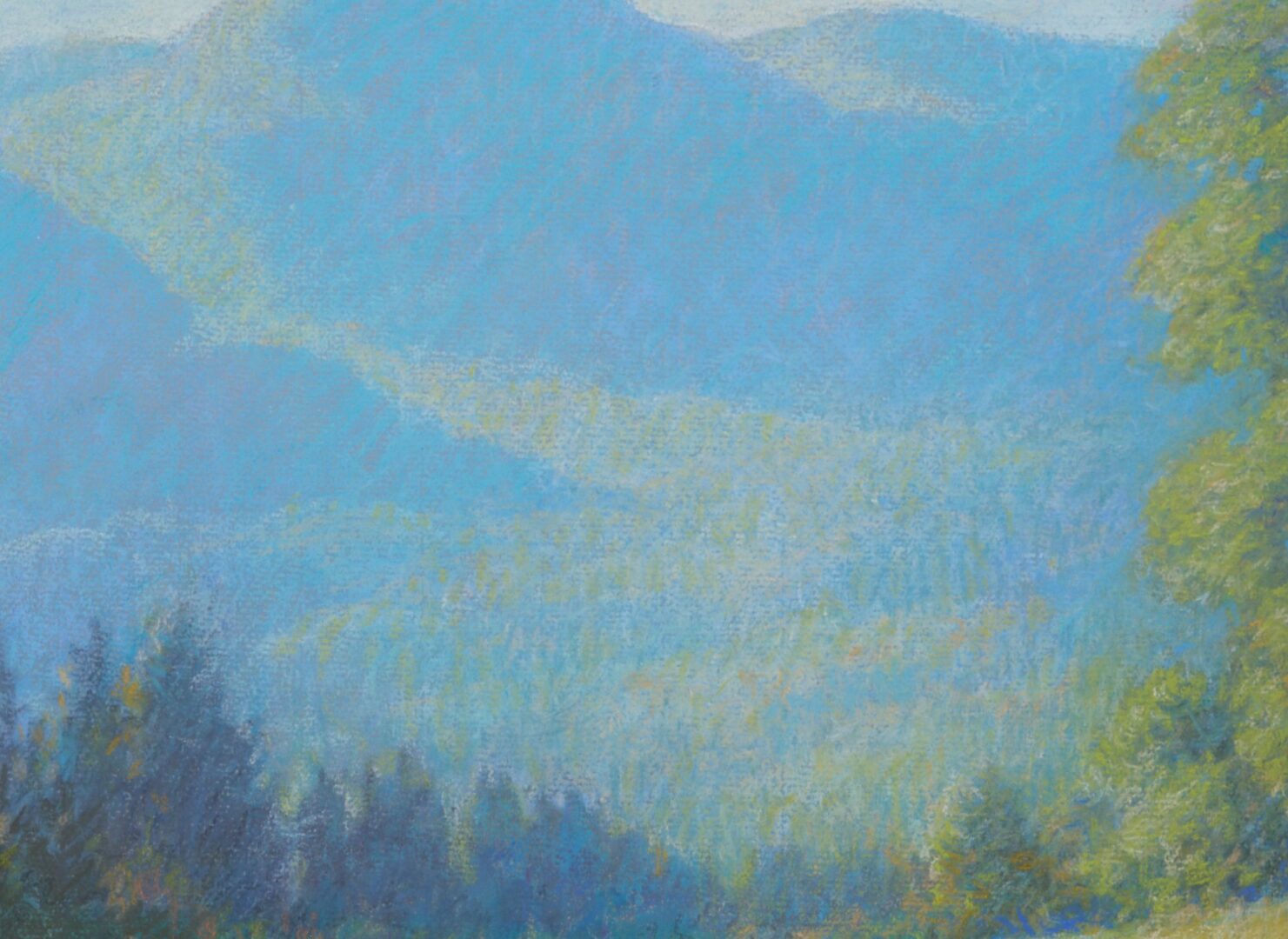 Lot 431: Fred Reich Pastel North Carolina Mountain Landscape