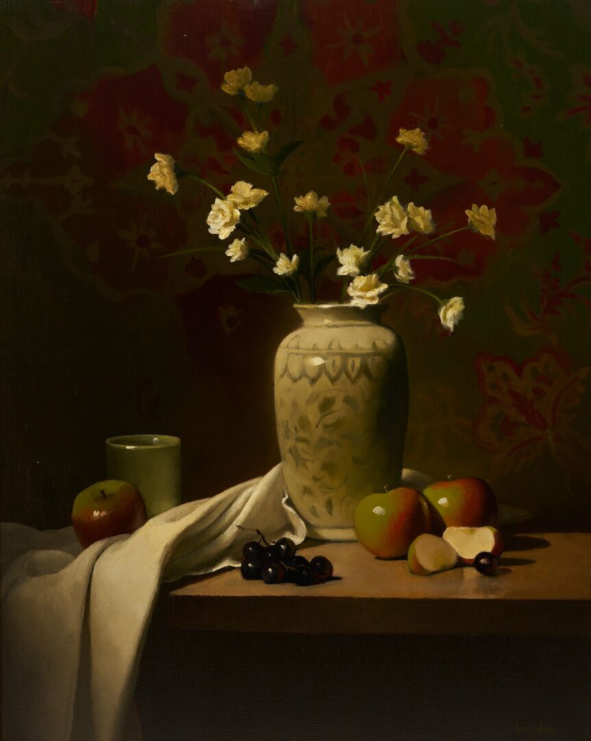 Lot 433: Jerry Weers O/C Still Life, Fruits & Flowers