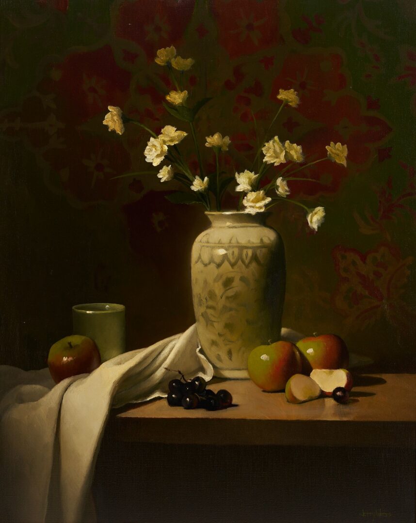 Lot 433: Jerry Weers O/C Still Life, Fruits & Flowers