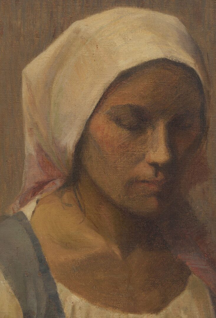 Lot 439: E. Boyd Smith Oil Portrait of a Woman