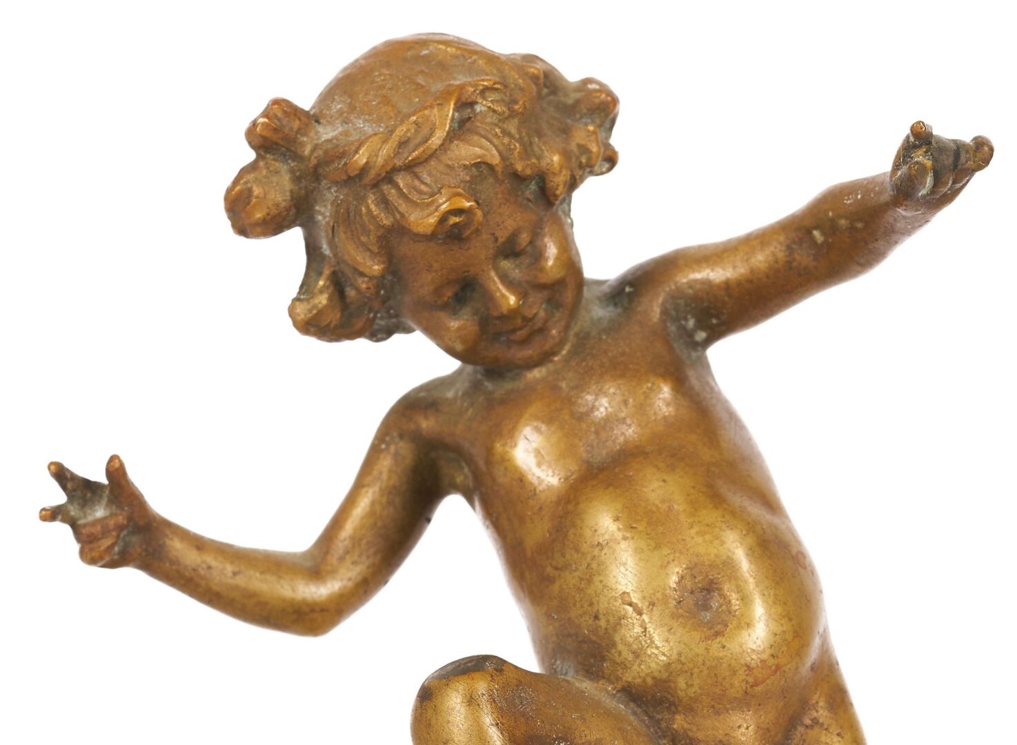 Lot 453: Janet Scudder Bronze Sculpture, Frog Baby