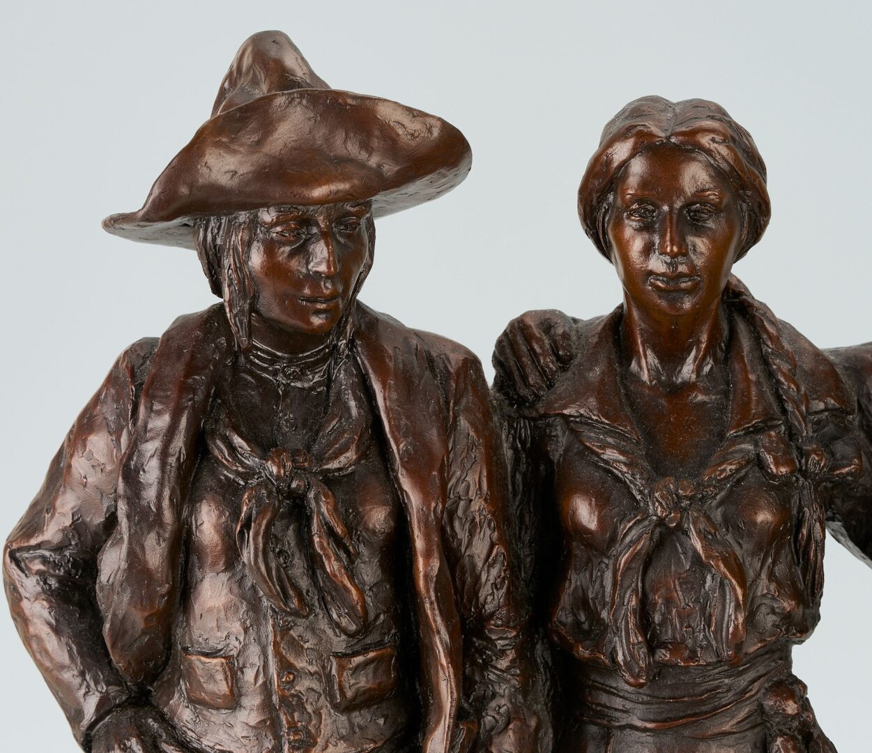 Lot 455: D. Scott Rogers Bronze Sculpture Figural Group, Pendleton Girls