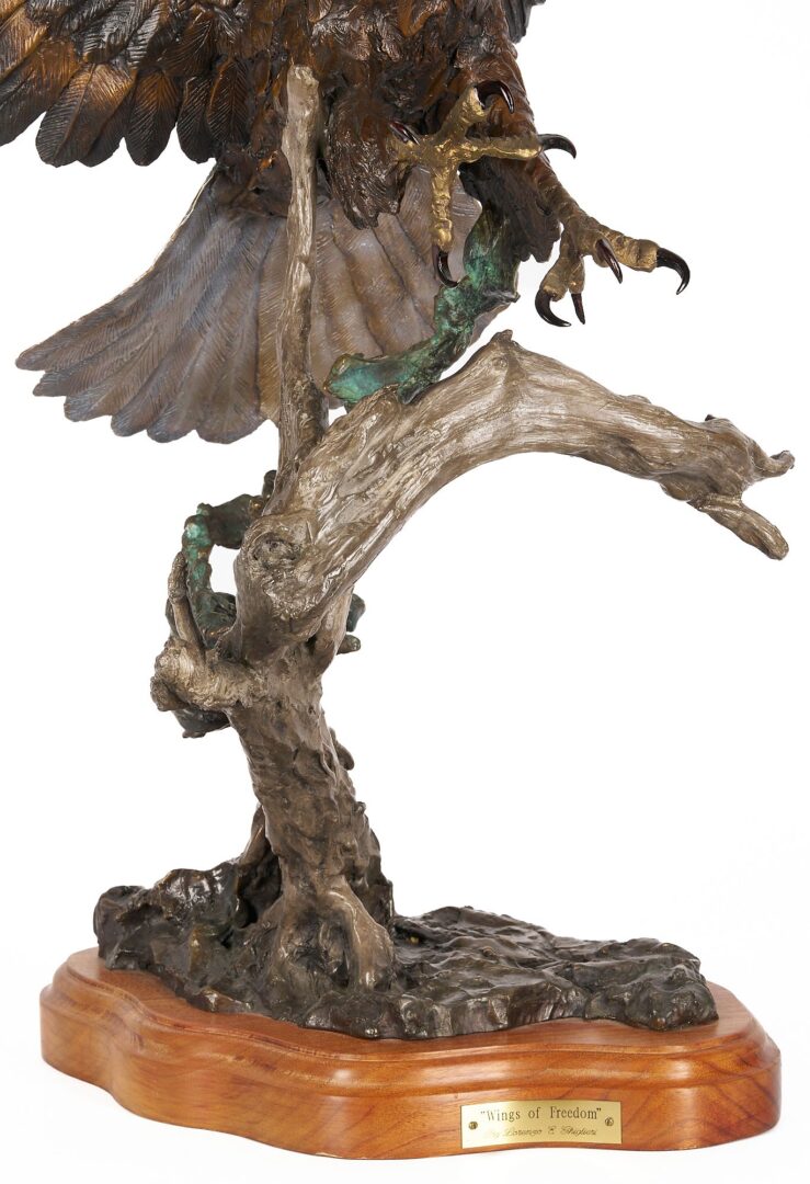 Lot 456: Lorenzo Ghiglieri Bronze Sculpture, Wings of Freedom