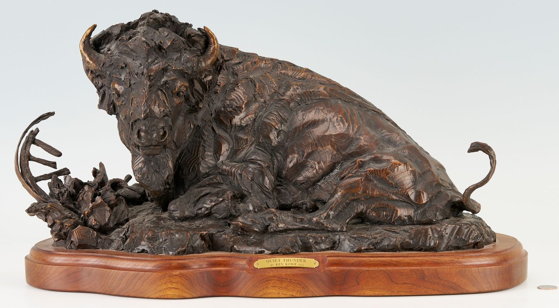 Lot 457: Large Bronze of a Bison by Ken Rowe