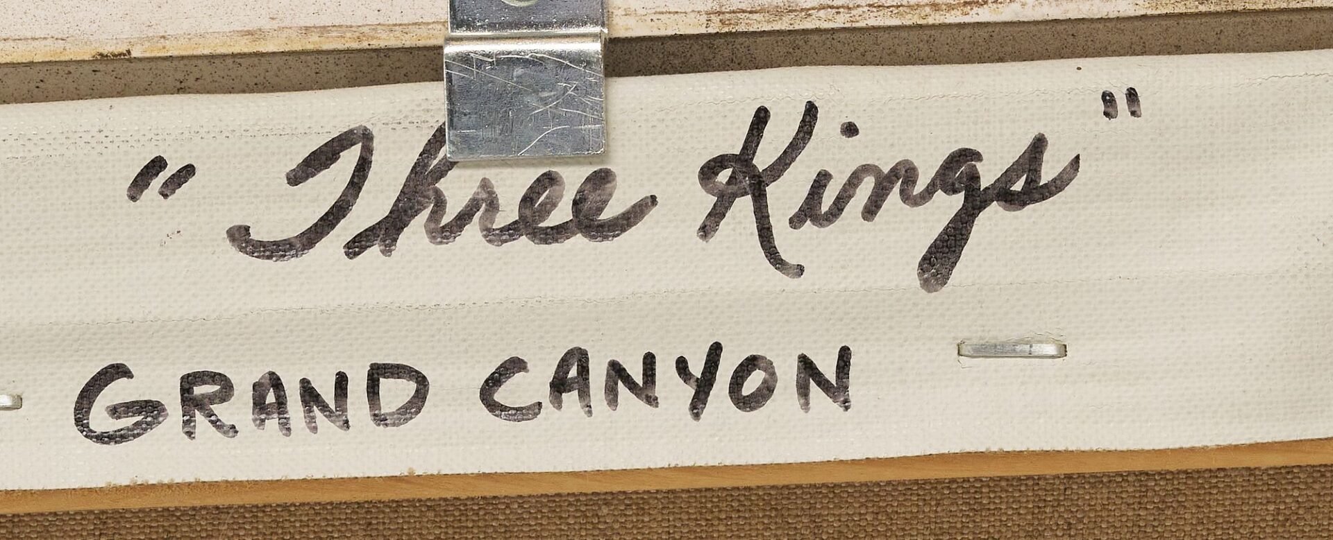 Lot 458: Ronnie Hedge, O/C Grand Canyon Winter Landscape, Three Kings