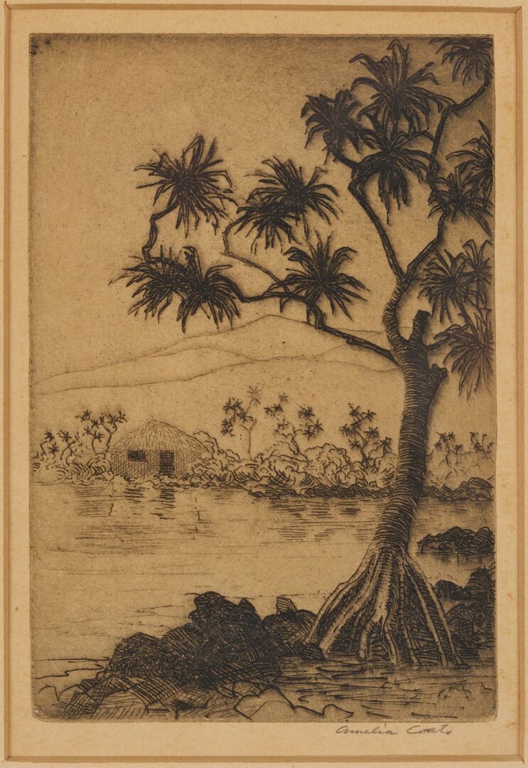 Lot 463: Amelia Coats, 2 Hawaiian Etchings