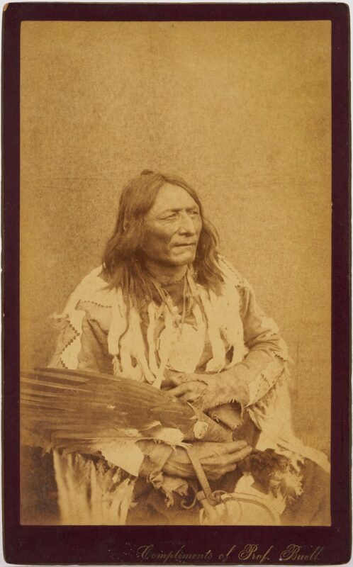 Lot 471: Oliver Buell Cabinet Photograph, Chief Crowfoot