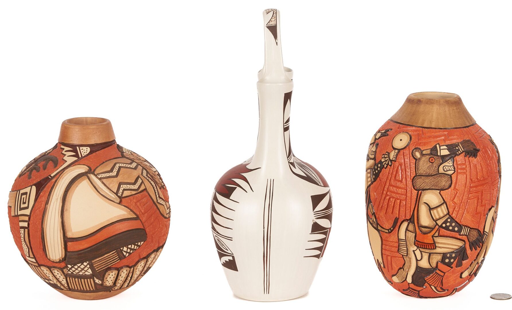Lot 487: 3 Pieces Native American Hopi Pottery