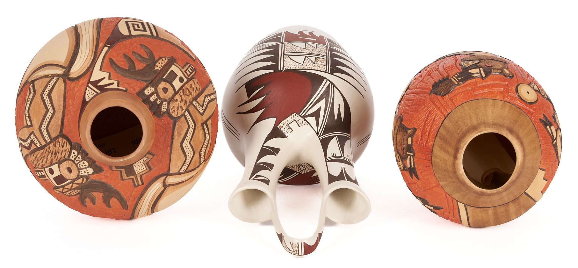 Lot 487: 3 Pieces Native American Hopi Pottery