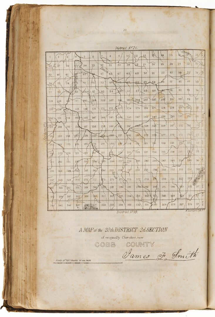 Lot 490: Cherokee Land Lottery Book, 1838