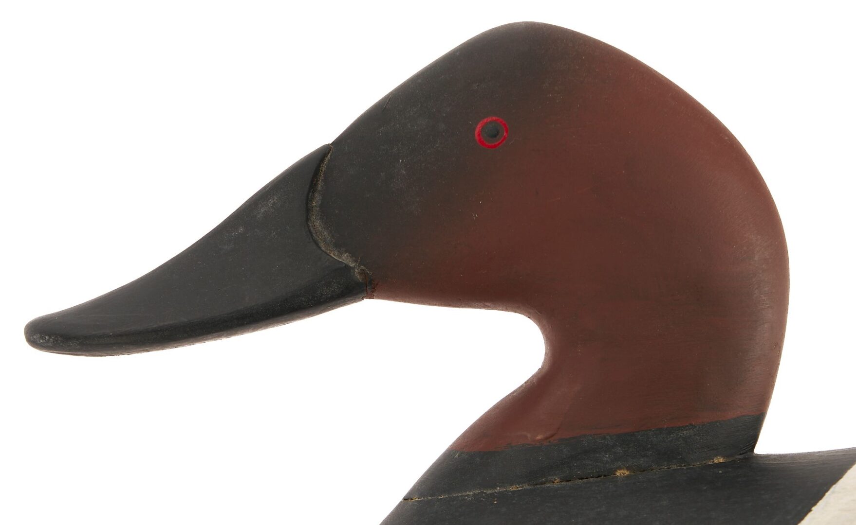 Lot 498: 2 Charlie Joiner Signed Canvasback Duck Decoys, Drake & Preening Hen