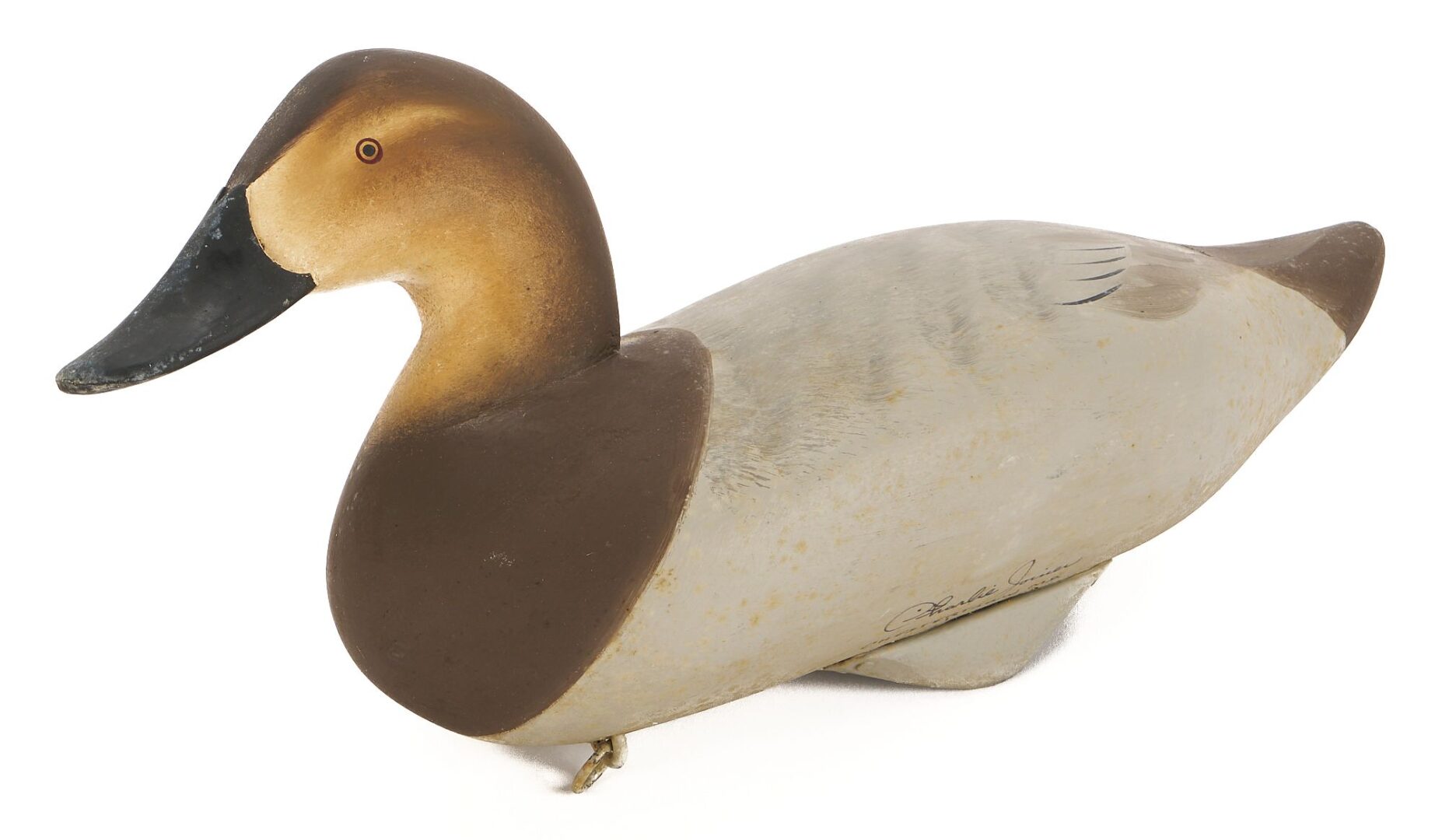 Lot 499: Pair of Charlie Joiner Signed Canvasback Duck Decoys