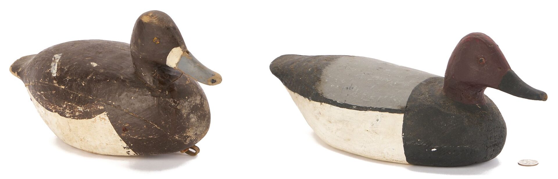 Lot 502: 2 Miles Hancock, Virginia Duck Decoys