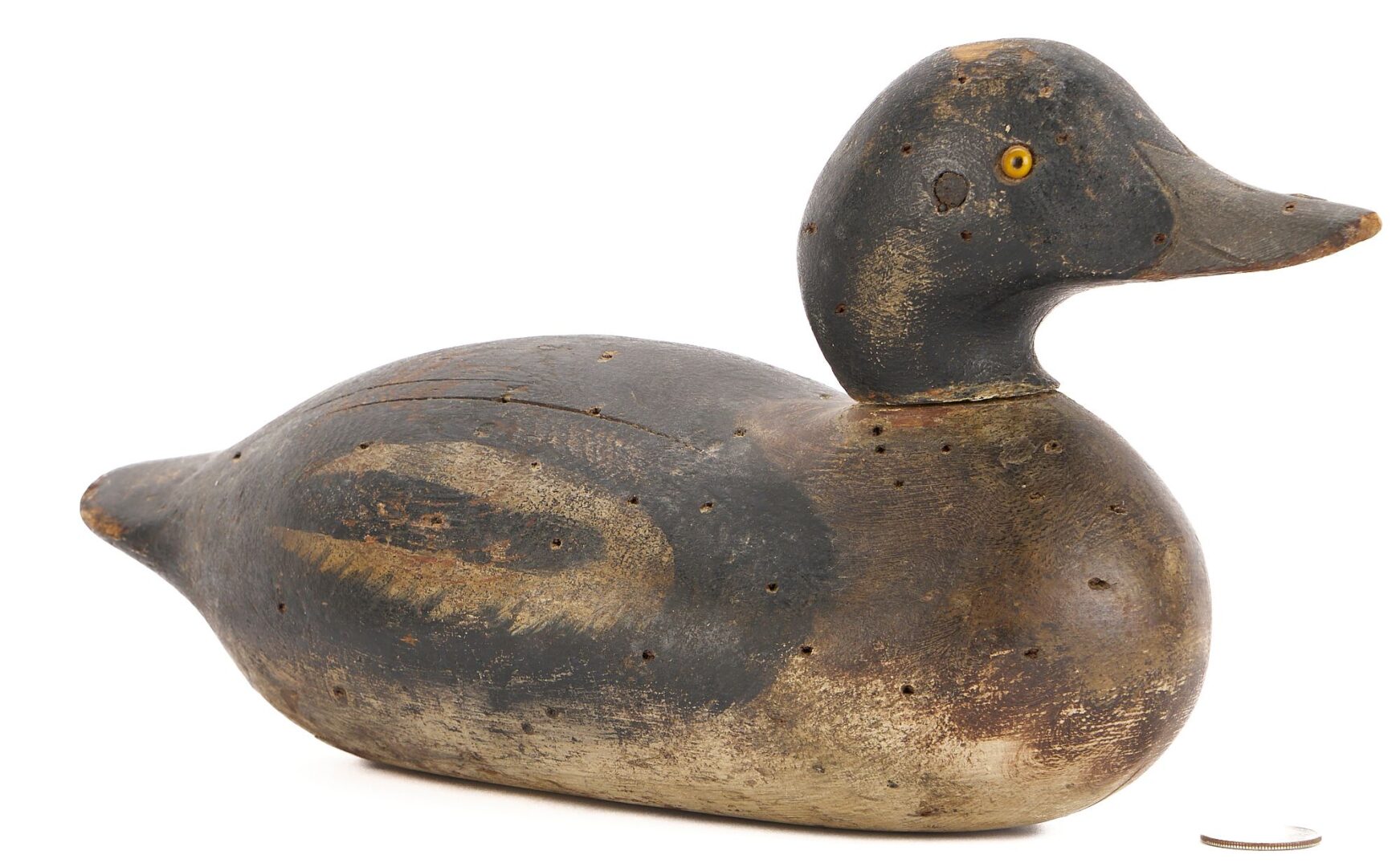 Lot 505: 2 Miniature Duck Decoys, incl. Fox Island