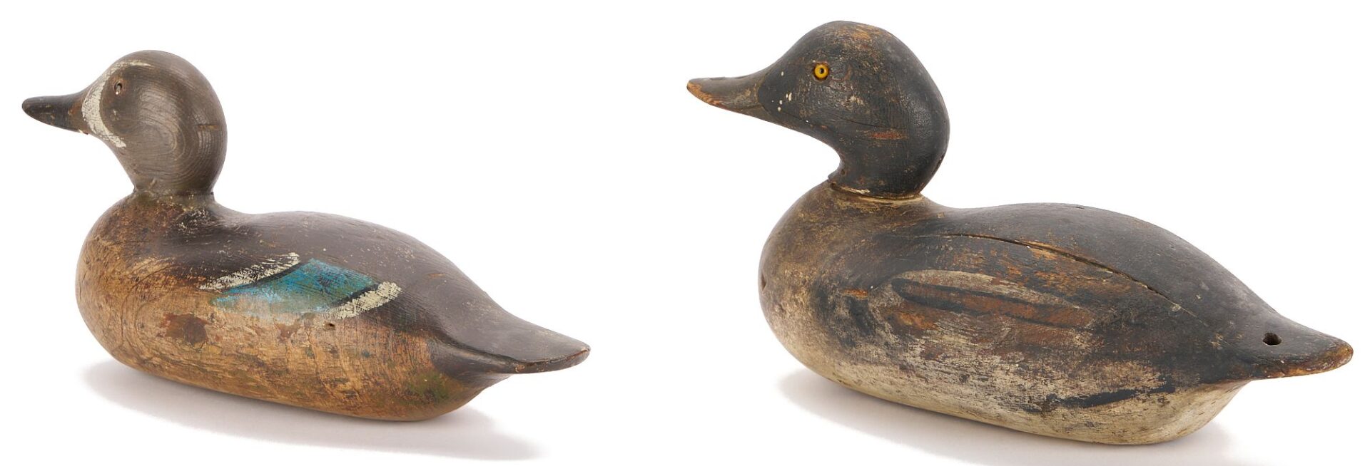 Lot 505: 2 Miniature Duck Decoys, incl. Fox Island