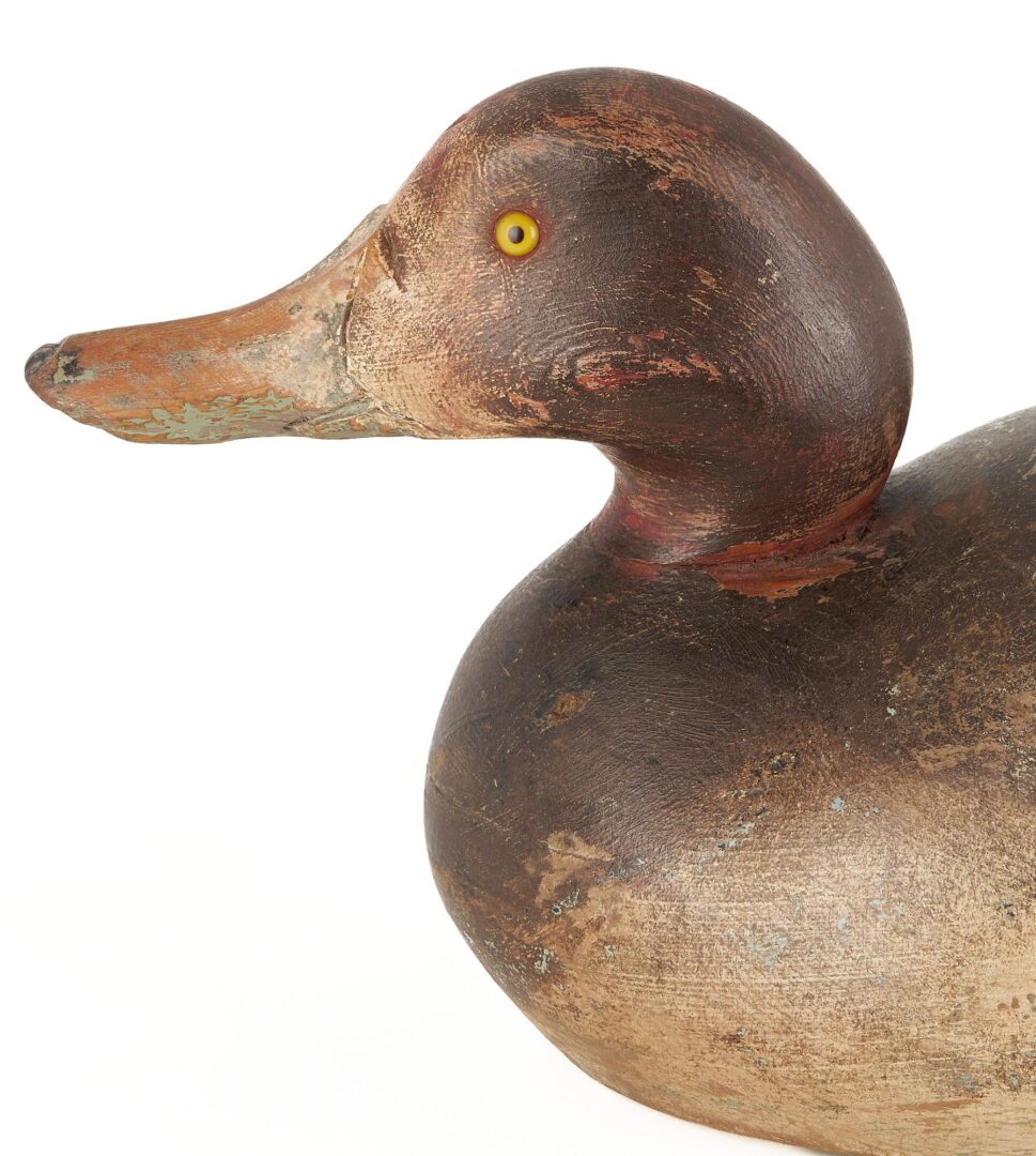 Lot 507: 2 Mason Redhead Duck Decoys, Premier Grade