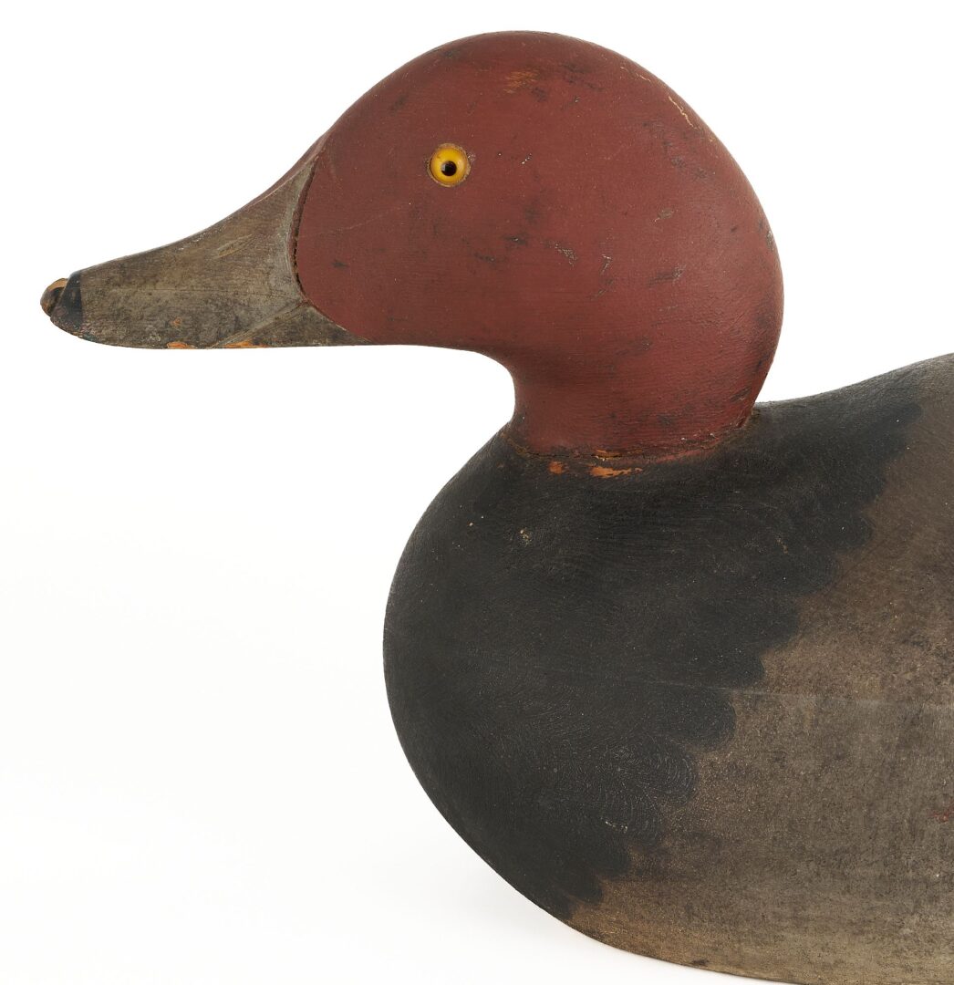 Lot 507: 2 Mason Redhead Duck Decoys, Premier Grade