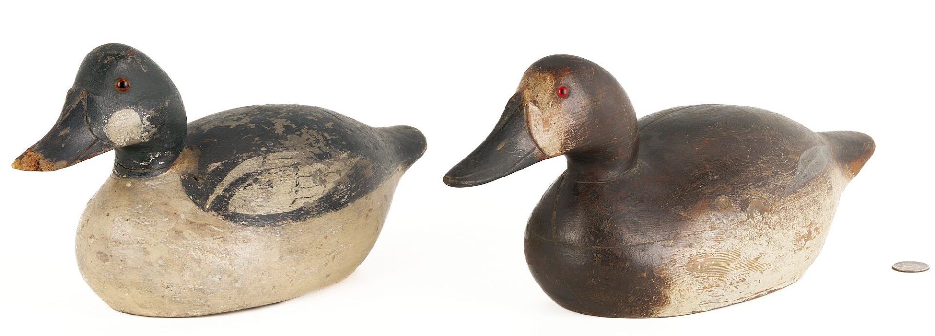 Lot 508: 2 Mason Duck Decoys, Premier Grade