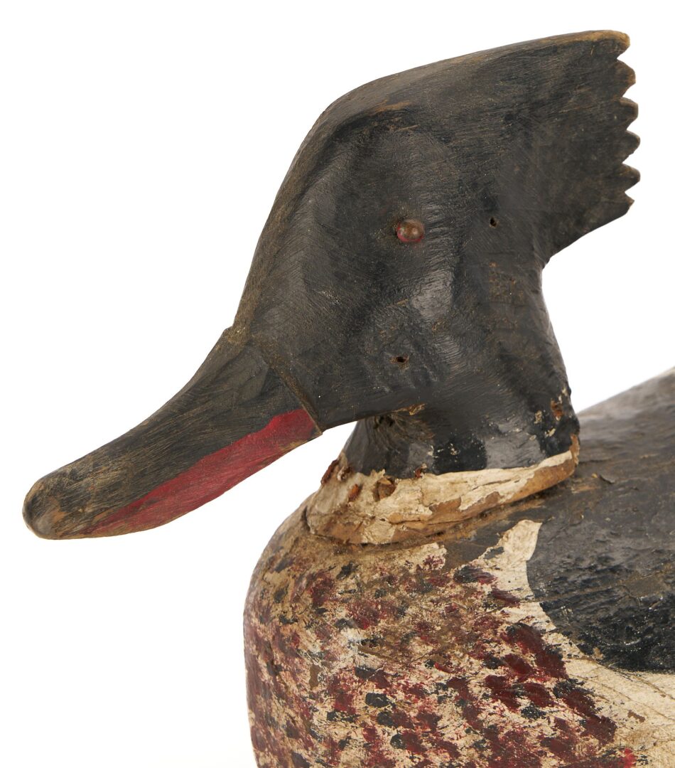 Lot 510: 2 Red-Breasted Merganser Duck Decoys, incl. Miles Hancock