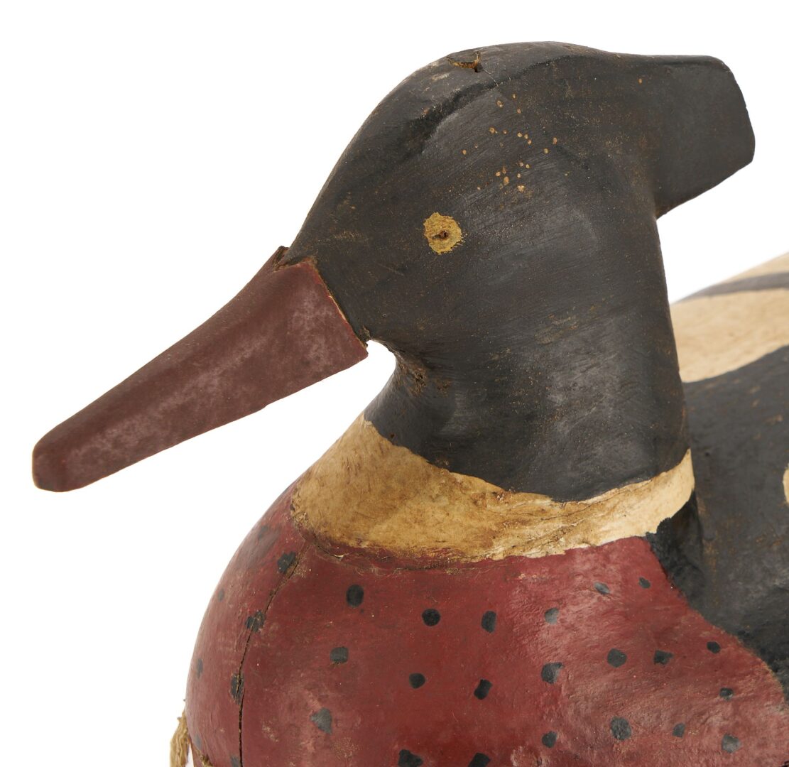 Lot 510: 2 Red-Breasted Merganser Duck Decoys, incl. Miles Hancock