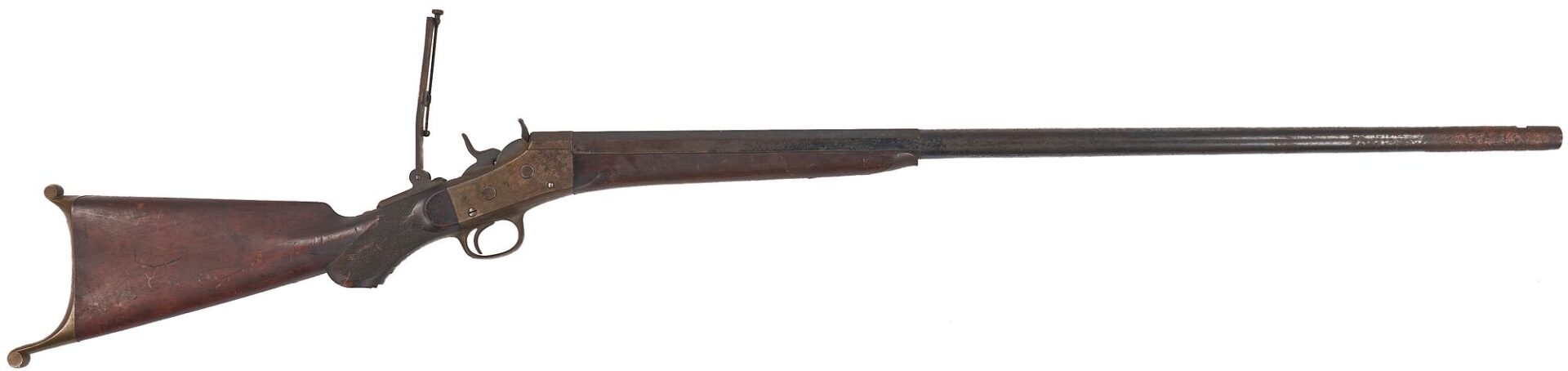 Lot 527: Remington No. 1 Creedmoor Rolling Block Rifle, .44-77 cal.