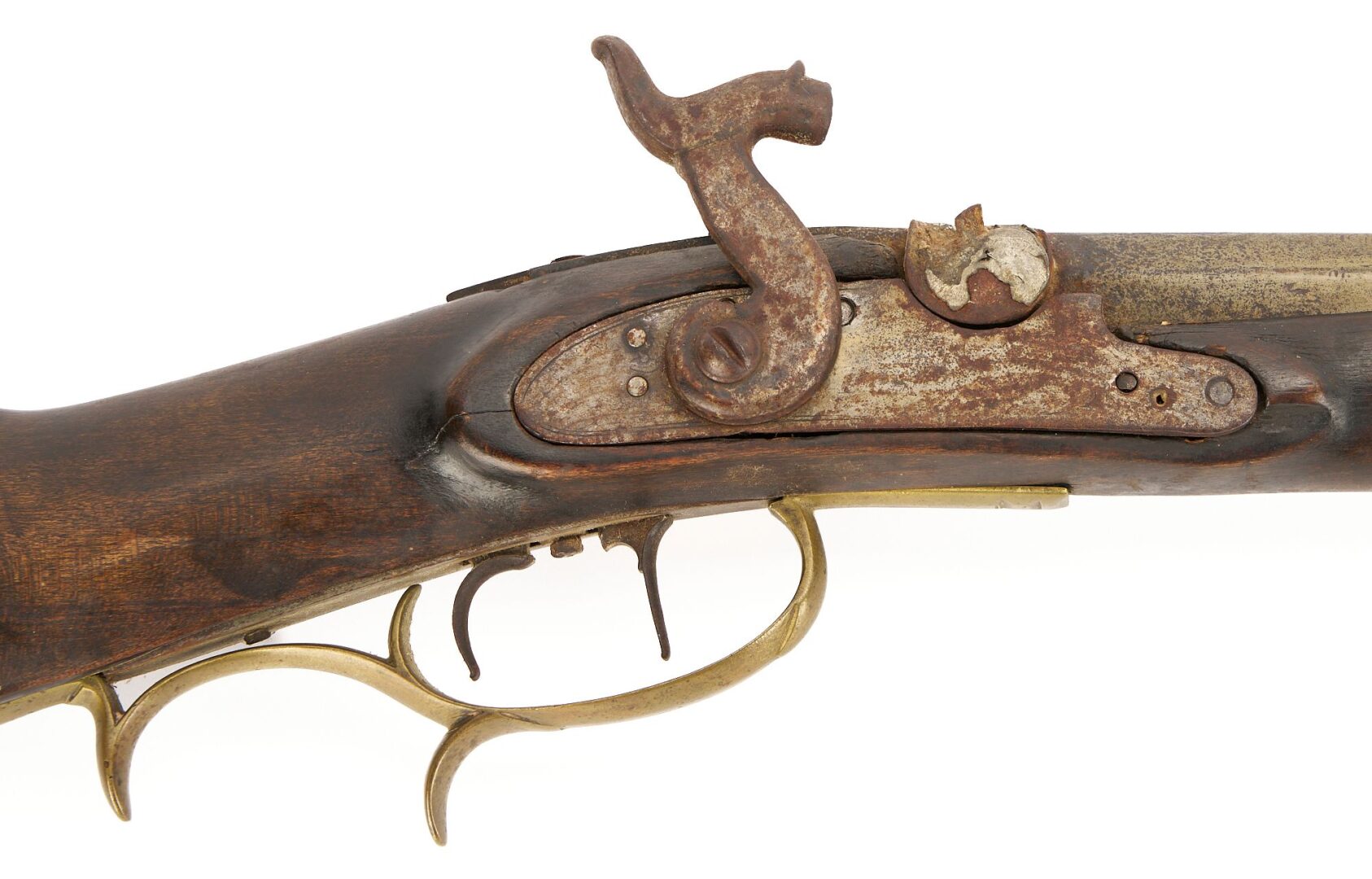 Lot 529: Kentucky Full Stock Percussion Long Rifle, H West