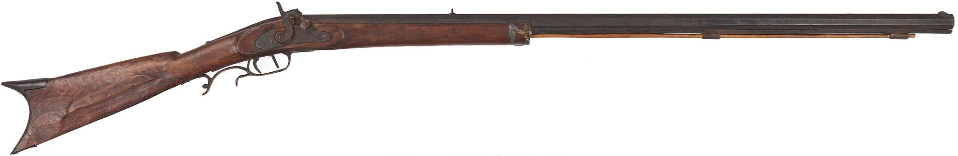Lot 530: Two (2) Half Stock Percussion Rifles, One Marked Brunker