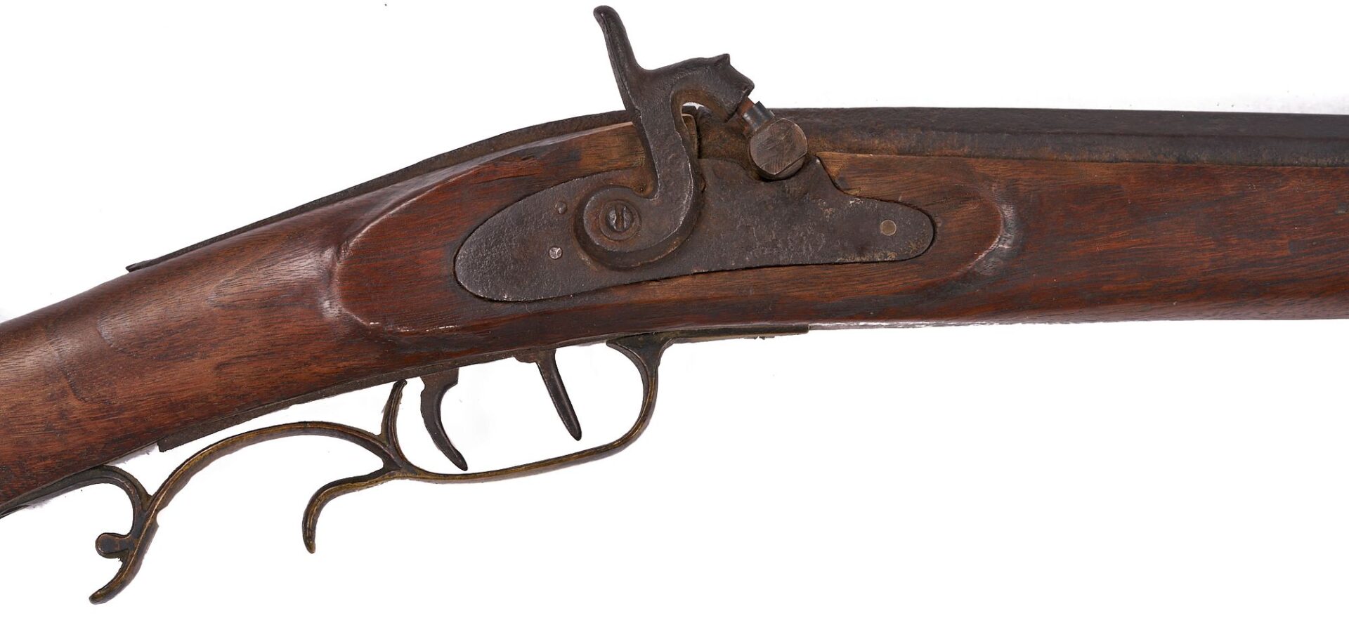 Lot 530: Two (2) Half Stock Percussion Rifles, One Marked Brunker