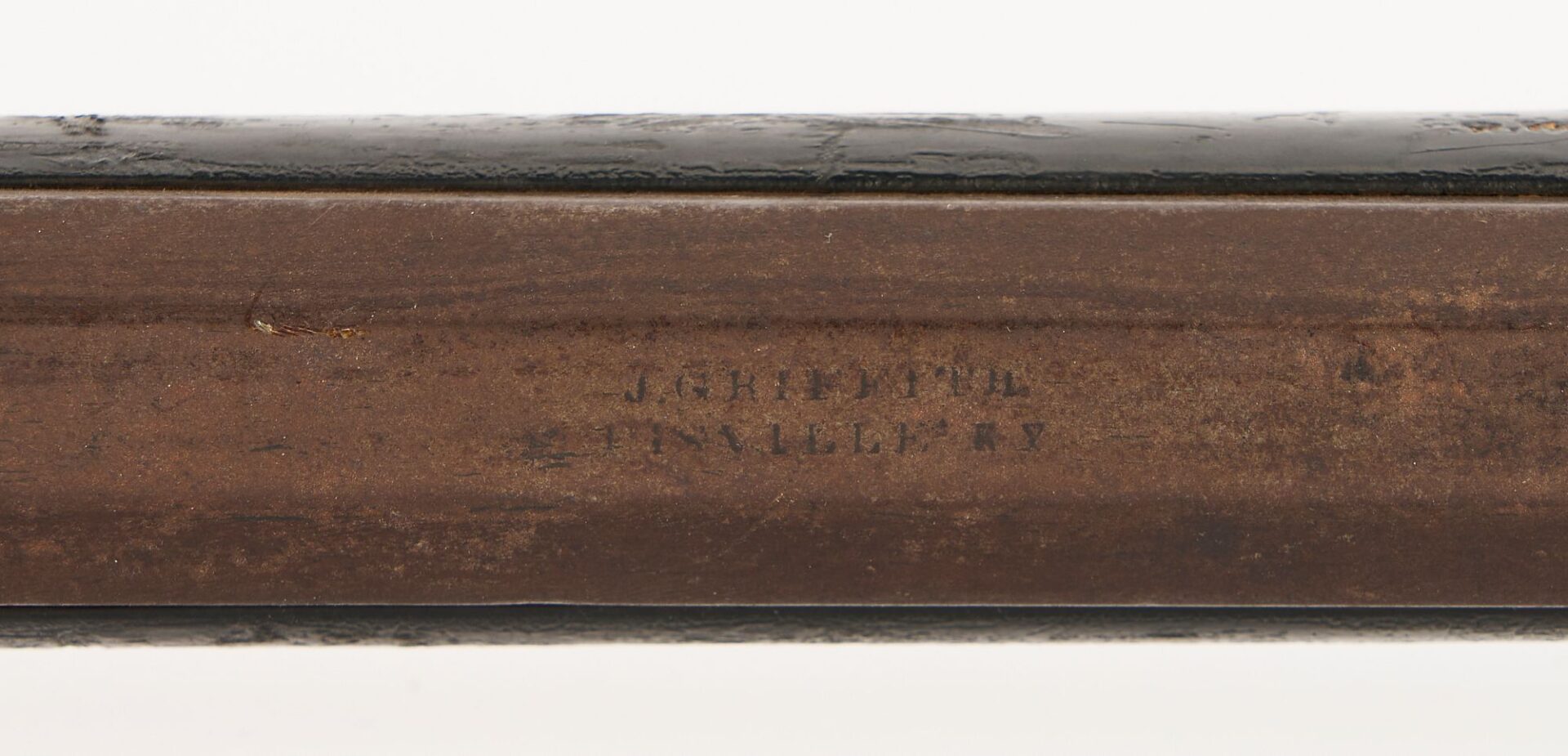 Lot 533: Kentucky Half Stock .36 cal. Percussion Rifle; J. Griffith, Louisville