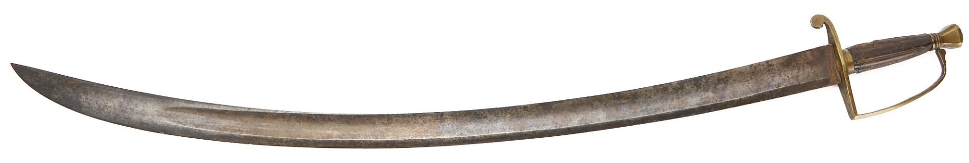Lot 538: Early American Dragoon or Cavalry Sword with Metal Scabbard