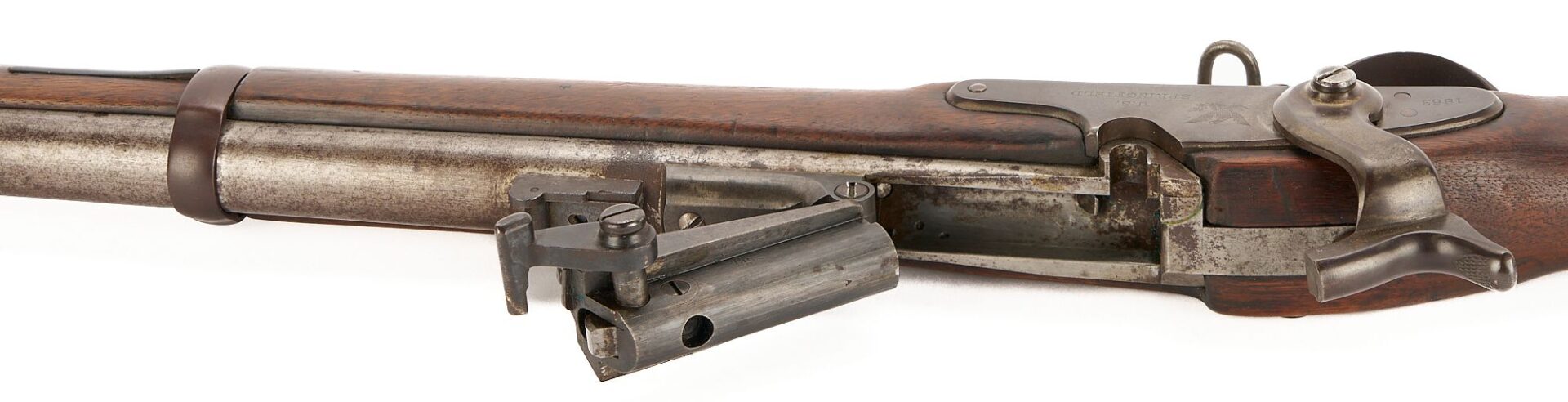 Lot 547: 1863 Springfield Trapdoor .50 cal. with Allin Trapdoor Conversion; Civil War Period Bayonet